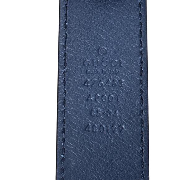 Gucci Dionysus Navy Leather Belt Sz 36\